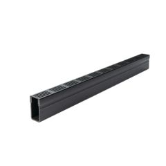 ACO THRESHOLD DRAIN CHANNEL ASSEMBLY WITH BLACK ALUMINIUM GRATING 1000MM A15