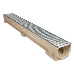 ACO RAINDRAIN CHANNEL ASSEMBLY WITH GALVANISED STEEL GRATING 1000MM A15