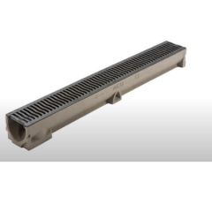 ACO RAINDRAIN B125 CHANNEL ASSEMBLY WITH CAST IRON GRATING 1000MM