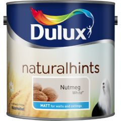 DULUX NATURAL HINTS MATT PAINT NUTMEG WHITE 2.5L