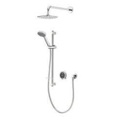 AQUALISA QUARTZ TOUCH SMART DIGITAL SHOWER CONCEALED WITH ADJUSTABLE HEAD AND FIXED WALL HEAD (HP/COMBI)
