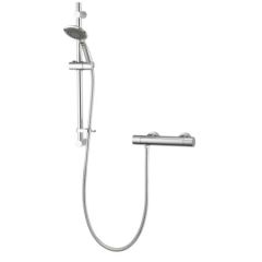AQUALISA COOL TOUCH THERMOSTATIC ROUND BAR SHOWER VALVE LP/HP POLISHED CHROME (INC FIXING KIT)