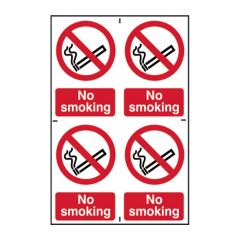 ‘NO SMOKING’ SIGN SELF-ADHESIVE RIGID PVC (200 X 300MM)