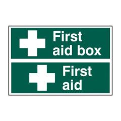 FIRST AID BOX / FIRST AID SIGN, SELF-ADHESIVE SEMI-RIGID PVC (300MM X 200MM)