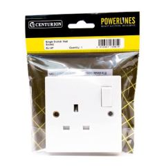 CENTURION POWERLINES 13 AMP 1 GANG SWITCHED WALL SOCKET