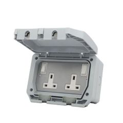 CENTURION POWERLINES OUTDOOR IP66 SWITCHED SOCKET - 2 GANG