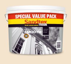 SANDTEX HIGH COVER SMOOTH MASONRY PAINT MAGNOLIA 10LTR
