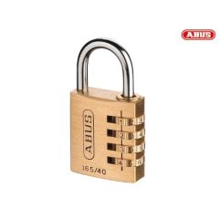 ABUS 165/40 40MM SOLID BRASS BODY COMBINATION PADLOCK (4 DIGIT) CARDED