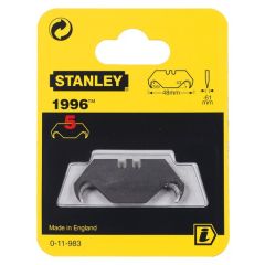 STANLEY 1996B LARGE HOOKED KNIFE BLADES (PACK OF 5)