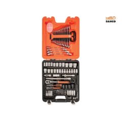 BAHCO S106 SOCKET & SPANNER SET METRIC 1/4" & 1/2" DRIVE (106 PIECES)