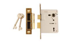 ELECTRO BRASS 76MM 3L MORTICE SASHLOCK - BUDGET (CLAM PACKED)
