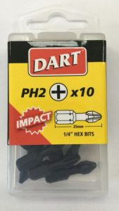DART PH2 IMPACT DRIVER BIT  (PACK 10)
