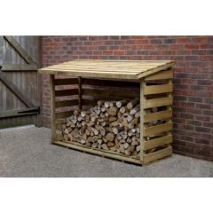 FOREST GARDEN LARGE PENT LOG STORE (DIRECT HOME DELIVERY)