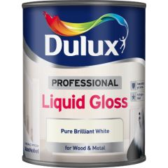 DULUX RETAIL PROFESSIONAL LIQUID GLOSS PAINT PURE BRILLIANT WHITE 750ML
