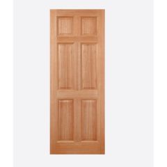 LPD DOORS HARDWOOD COLONIAL 6P DOWELLED EXTERNAL DOOR