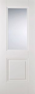 LPD DOORS ARNHEM 1 LIGHT 1 PANEL GLAZED WHITE PRIMED INTERNAL DOOR