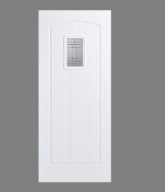 GRP COTTAGE WHITE GLAZED 1L COMPOSITE EXTERNAL DOOR 2032 X 813MM (32")