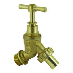 BIBCOCK TAP WITH HOSE UNION DCV - YELLOW BRASS 1/2"