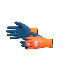 OX WATERPROOF THERMAL LATEX GLOVE SIZE 9 / LARGE