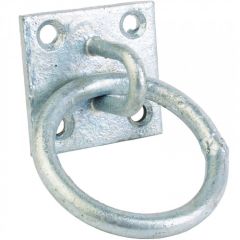 NO.515 CHAIN RING ON PLATE GALVANISED 50MM X 50MM