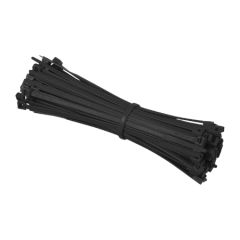 PACK OF 100 4.8 X 200MM NO.7100 (NYLON 66) SELF LOCKING CABLE TIES BLACK