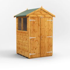 POWER APEX GARDEN SHED DOUBLE DOOR (4FT X 4FT TO 20FT X 10FT) - DIRECT HOME DELIVERY