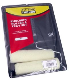 ROLLER & TRAY KIT TWIN HEAD POLYESTER 9" X 1.5"
