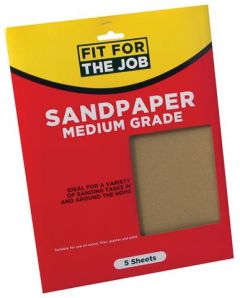 SANDPAPER MEDIUM GRADE (5 SHEET PACK)
