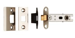 76MM CE BOLT THROUGH TUBULAR MORTICE LATCH SQUARE NICKLE PLATED