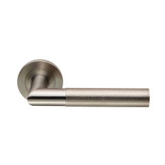 STEELWORX CROWN KNURLED LEVER ON CONCEALED FIX ROUND ROSE SATIN STAINLESS STEEL