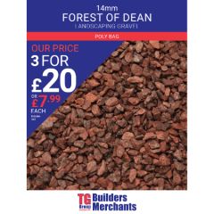 TG POLYBAG 14MM FOREST OF DEAN (RED CHIPPING)