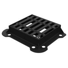C250KM TRAFFIC FLOW HINGED GRATE AND FRAME (UNLOCKED) COATED 340X310X75MM