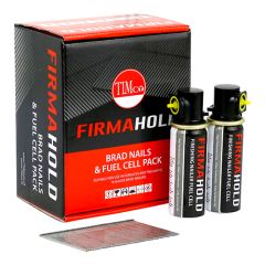 TIMCO FIRMAHOLD COLLATED BRAD NAILS & FUEL CELL PACK 16 GAUGE STRAIGHT GALVANISED (BOX 2000 + 2 FUEL CELLS)