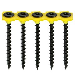 TIMCO COLLATED DRYWALL TIMBER STUD PLASTERBOARD SCREWS COARSE THREAD BLACK 3.5 X 25MM (BOX 1000)