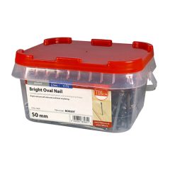 TIMCO BRIGHT OVAL NAILS 50MM (2.5KG TUB)