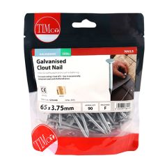 TIMCO GALVANISED CLOUT NAILS 65 X 3.75MM (500G BAG)