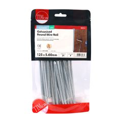 TIMCO GALVANISED ROUND WIRE NAILS 125 X 5.60MM (500G BAG)