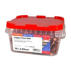 TIMCO COPPER CLOUT NAILS 38 X 2.65MM  (2.5KG TUB) 