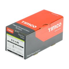 TIMCO METAL CONSTRUCTION THIN SHEET METAL TO TIMBER SCREWS 6.3 X 80MM (BOX 100)