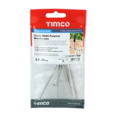TIMCO CLASSIC PZ DOUBLE COUNTERSUNK MULTI PURPOSE WOODSCREW 5.0 X 80MM (6 PER BAG)