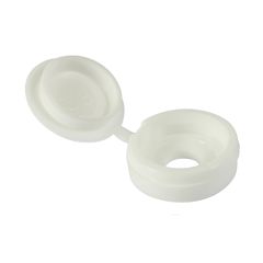 TIMCO SMALL HINGED COVER CAP WHITE 3.5 - 5MM SCREW (BAG 100)