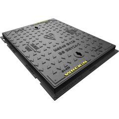 WREKIN SAFESEAL B125 MANHOLE COVER 600MM X 450MM CLEAR OPENING WITH 40MM FRAME DEPTH