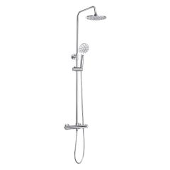 WYNDAM THURSO TWIN ROUND OVERHEAD SHOWER PACK CHROME WITH FIXING BRACKETS