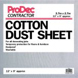 PRODEC CONTRACTOR COTTON TWILL DUST SHEETS 12' X 9'